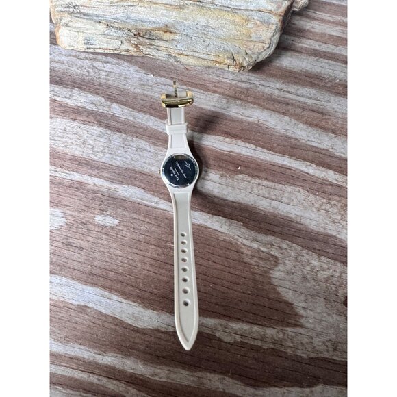 Kate Spade New York Beige & Black Polka Dot Silicone Watch With Gold Accents - Picture 4 of 7